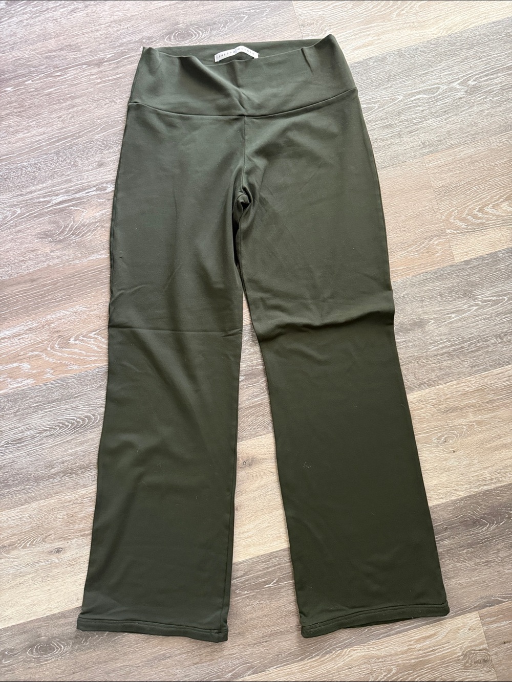 Susana Monaco Olive Green High-Waist Pants